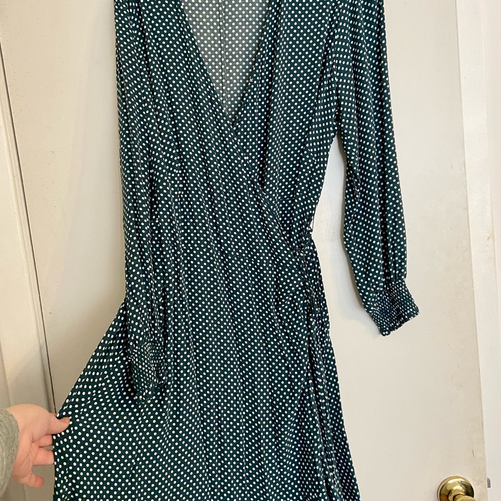 Loft Plus Long Sleeved Wrap Dress
